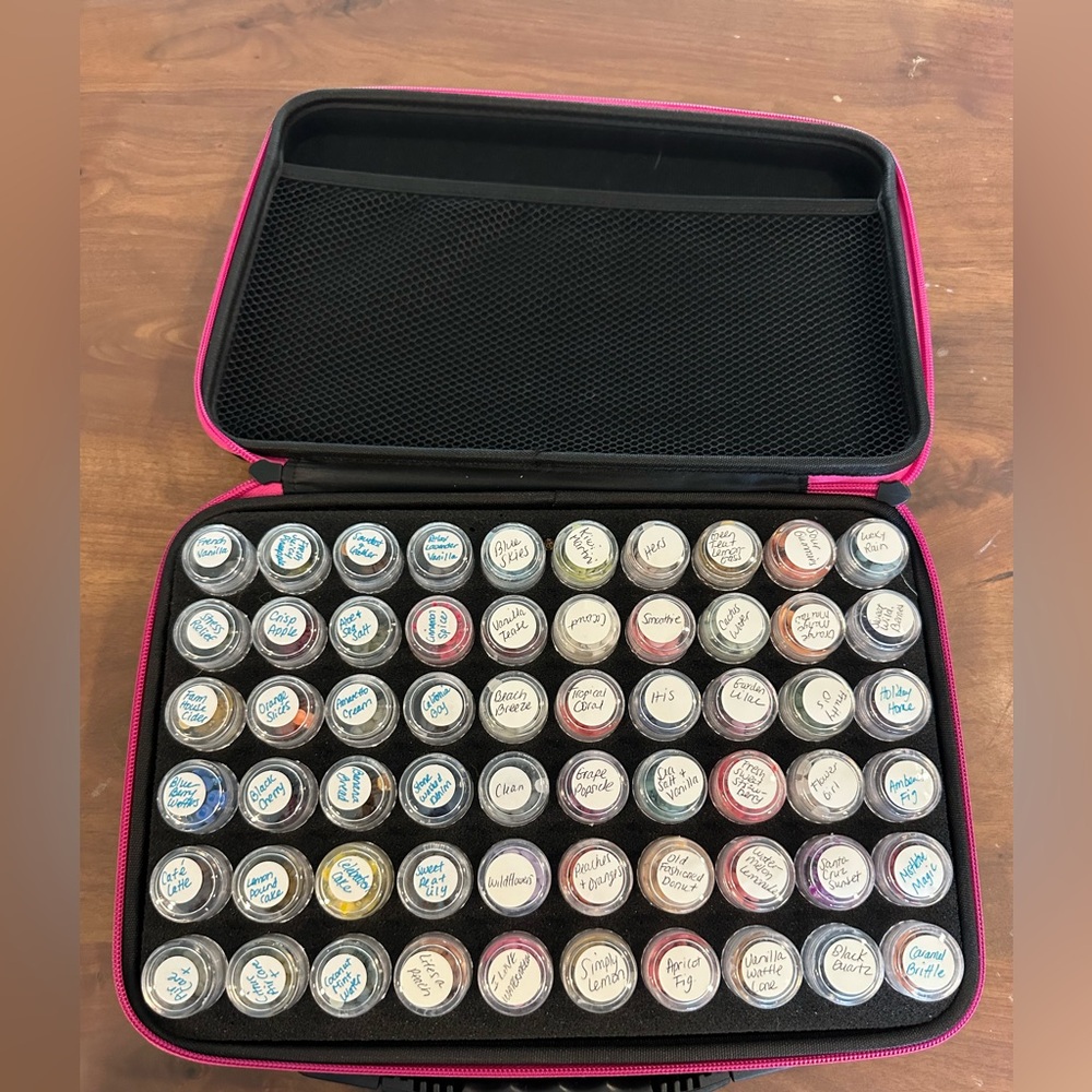 60 Slot Diamond Painting Storage Bead Organizer Case Pink Zebra Sampler
